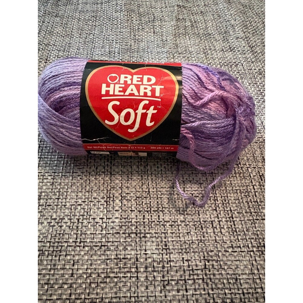 Red Heart Soft Yarn Lavender 204 yds "Plummy"